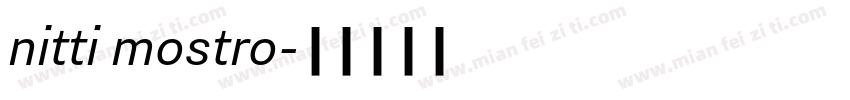 nitti mostro字体转换